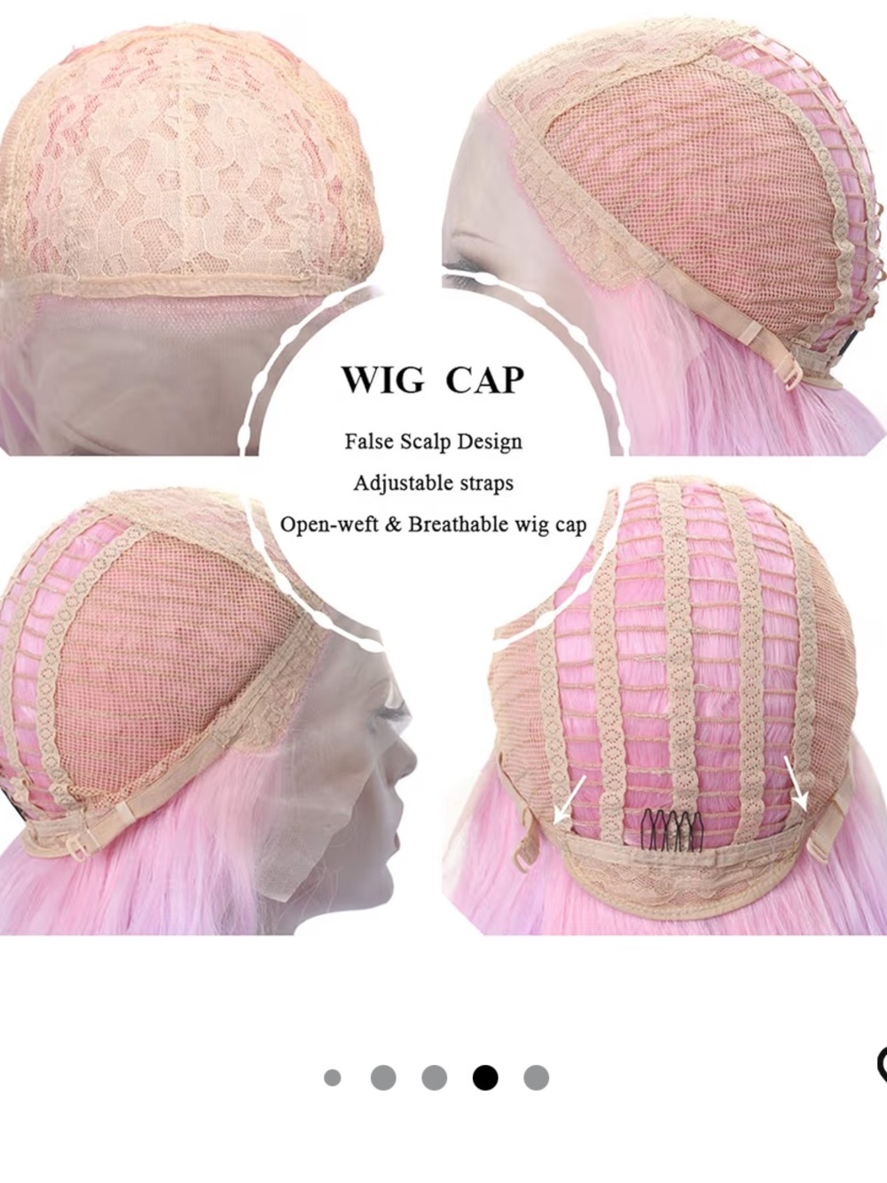Rainbow Long Loose Wave Mermaid Wig - Pastel Pink to Green - Picture 2 of 3